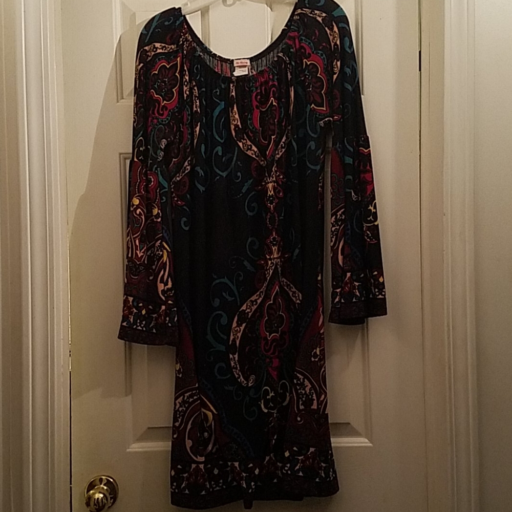 Large dark floral dress